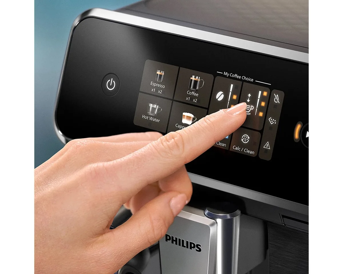 Кавоварка Philips Series 2300 LatteGo, 1.8л, для зернової та меленої кави, автоматичне приготування капучино, з дисплеєм, 4 авторс
