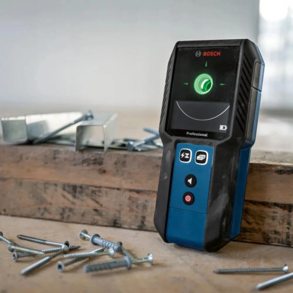 Детектор акумуляторний Bosch Professional для виявлення об'єктів до 120мм з індикацією сигналу та чохлом