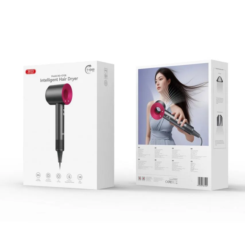 Фен XO 1600W чорний 220V 1,8м