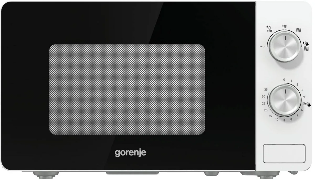 Мікрохвильова піч Gorenje, 20 л, механічне управління, 800 Вт, біла.