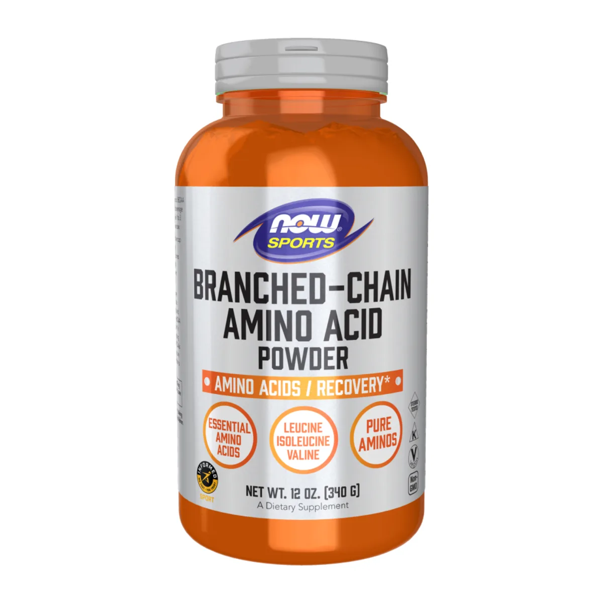 Now Foods Порошок аминокислот BCAA 340 г Без ГМО Веганский