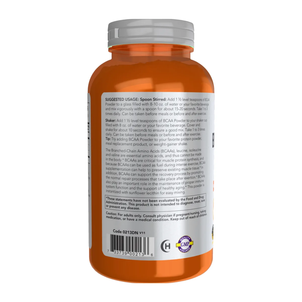Now Foods Порошок аминокислот BCAA 340 г Без ГМО Веганский