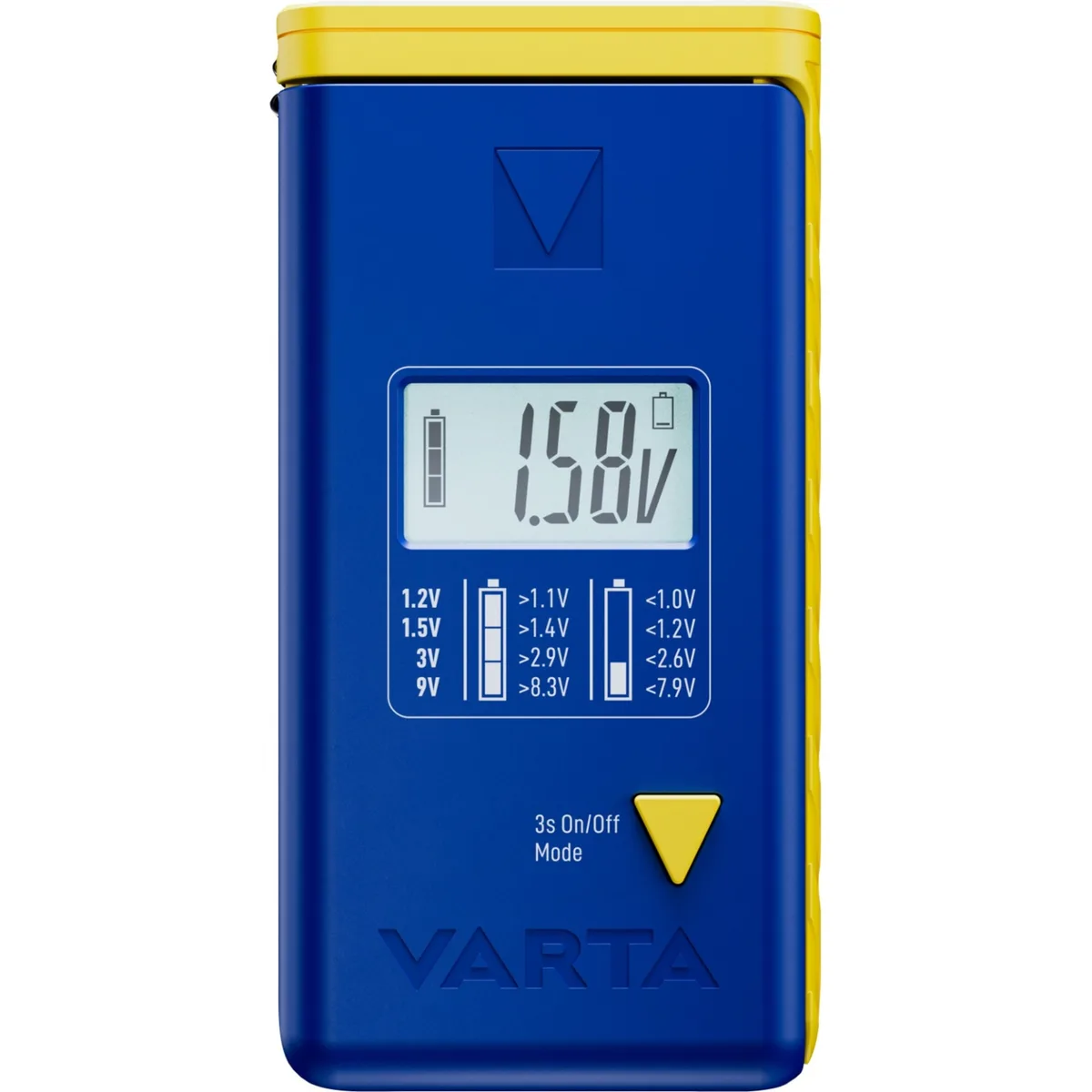Цифровий вимірювач Varta LCD для тестування батарейок.