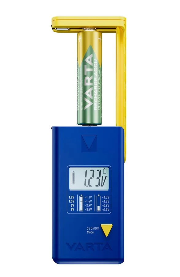 Цифровий вимірювач Varta LCD для тестування батарейок.