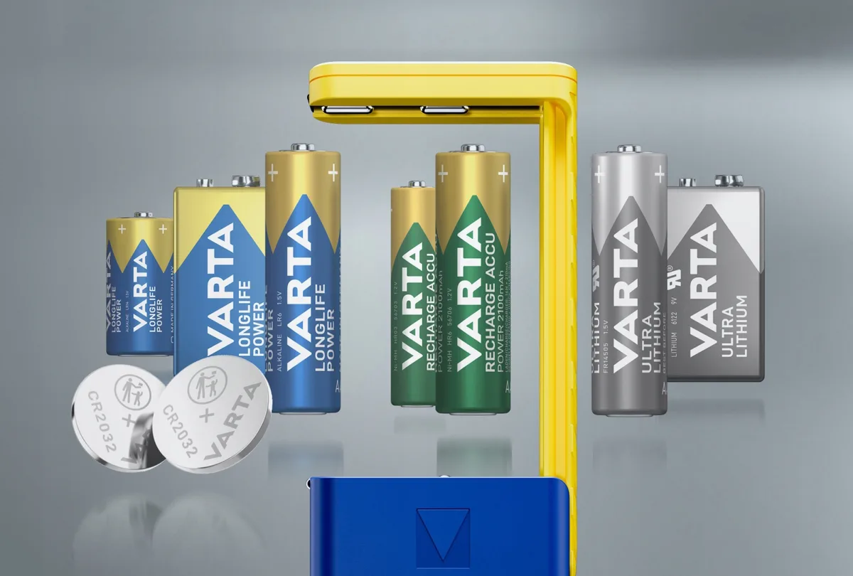Цифровий вимірювач Varta LCD для тестування батарейок.