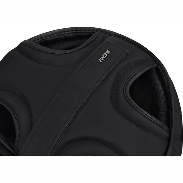Боксерський шолом RDX PU-шкіра L Чорний