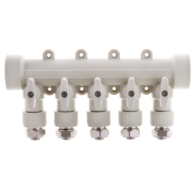 Коллектор распределительный 5-way KOER PPR 40x20 серый