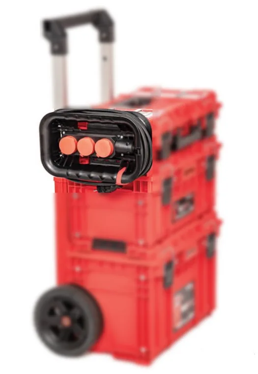 Кабельна намотка Qbrick пластик 25,7х18,2х6,5 см Чорно-червона