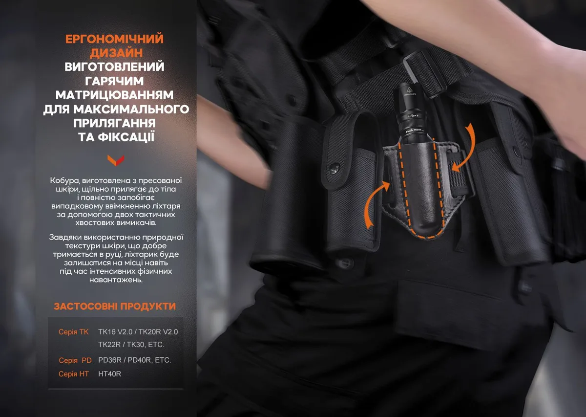 Шкіряний чохол Fenix натуральна шкіра 96х126 мм чорний