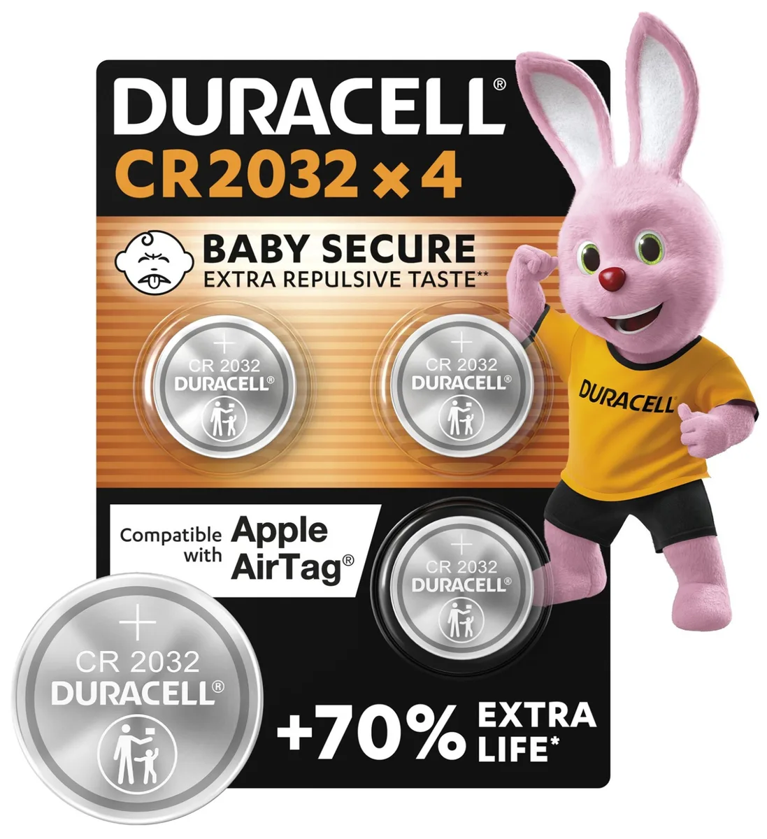 Літієва батарейка Duracell 2032 3В таблетка 4 шт.