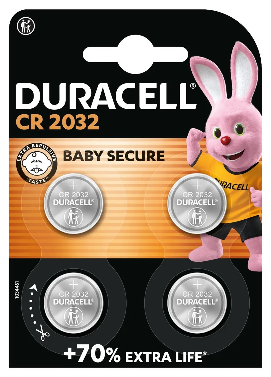 Літієва батарейка Duracell 2032 3В таблетка 4 шт.
