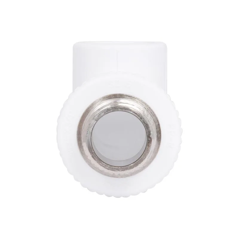 Кутник PPR 25x3/4" 90° ЗР Білий Поліпропілен з латунню