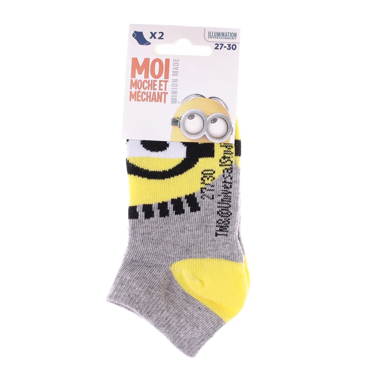 Шкарпетки MINIONS 53% бавовна 31-35 сірий білий