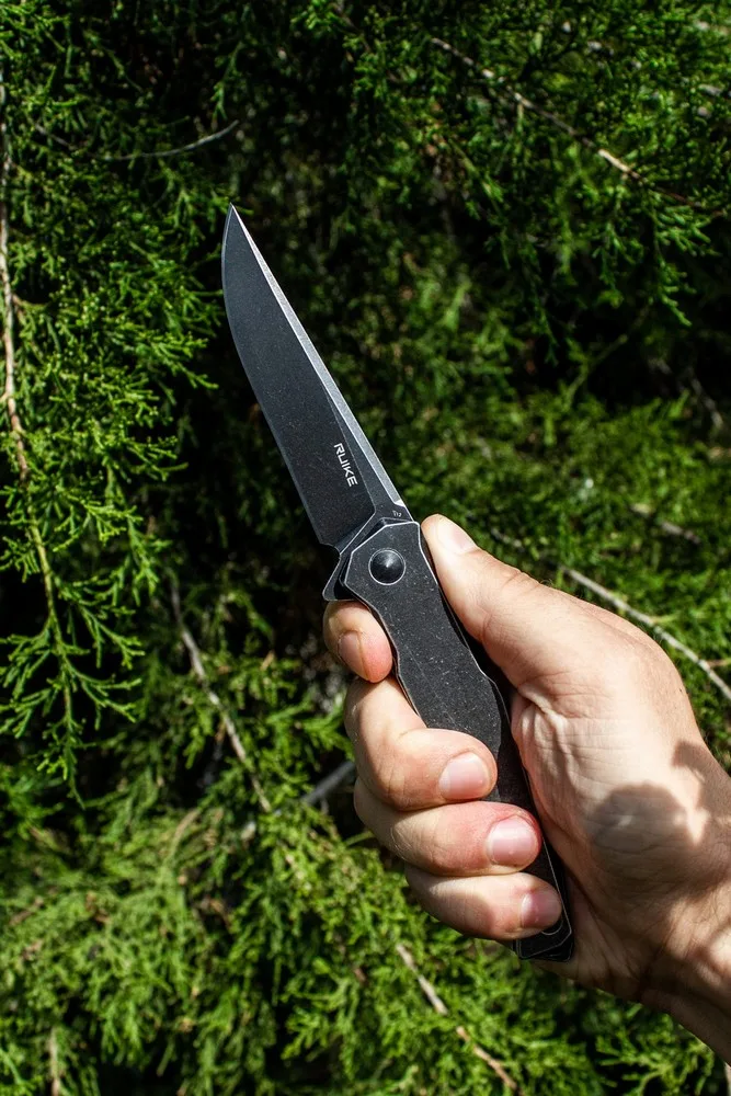 Складаний ніж Ruike сталь 14C28N 88 мм чорний