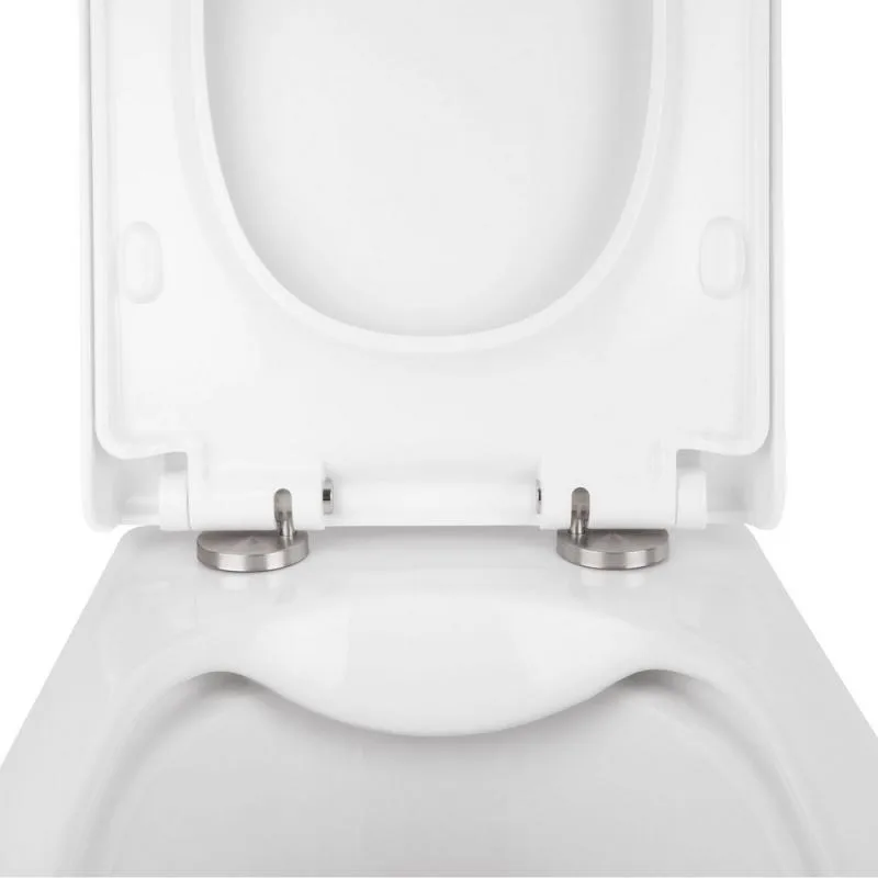 Підвісний унітаз Qtap Tern Rimless комплект інсталяції 1280х425х235 мм кераміка білий