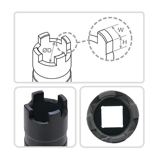Головка 1/2" для дизельних форсунок 12 мм металевий для MAN Mercedes-Benz Scania