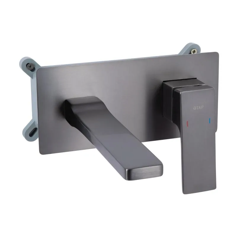 Смеситель для раковины скрытого монтажа Qtap Gemini 220х143х203 мм латунь Gunmetal Black PVD