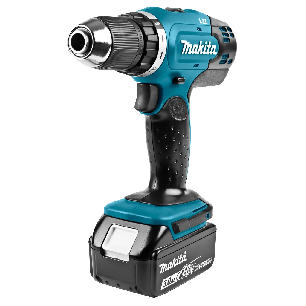 Аккумуляторная шуруповерт-дрель Makita 18В 3А·час эргономичный быстрозажимной для мастеров и профессионалов