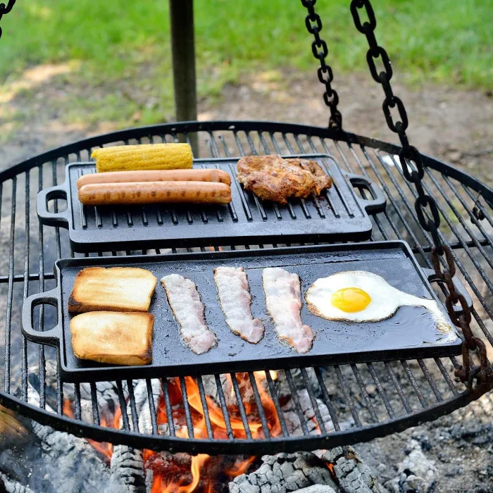 Чугунная плита планча GRILLI 40х20 см черная