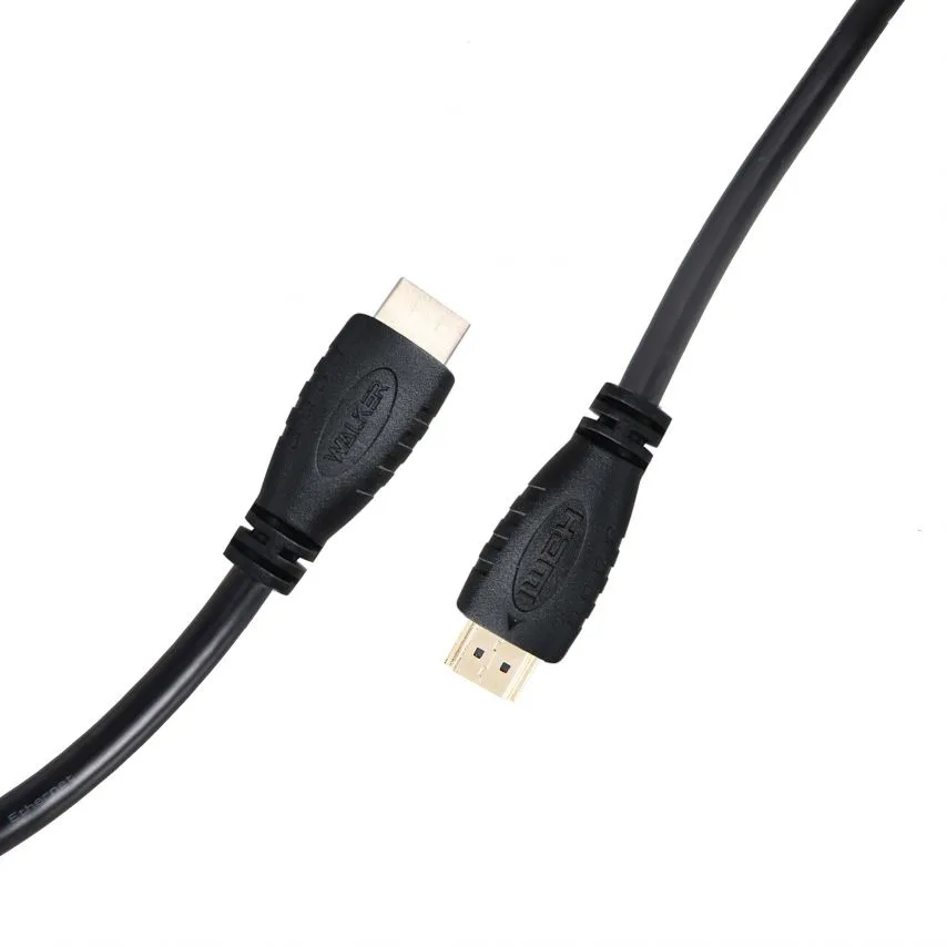 Кабель HDMI 2.0 WALKER PVC 1.5м чорний 4K 60Hz