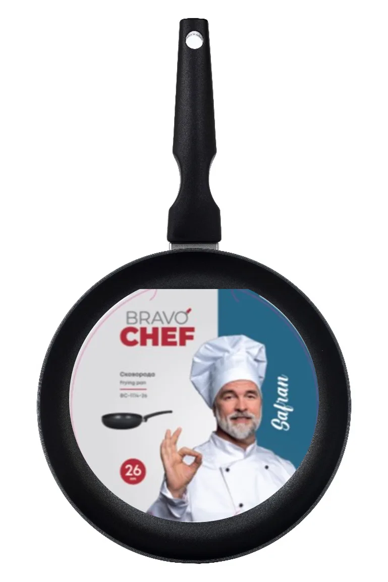 Сковорода BRAVO CHEF кований алюміній 26 см без кришки