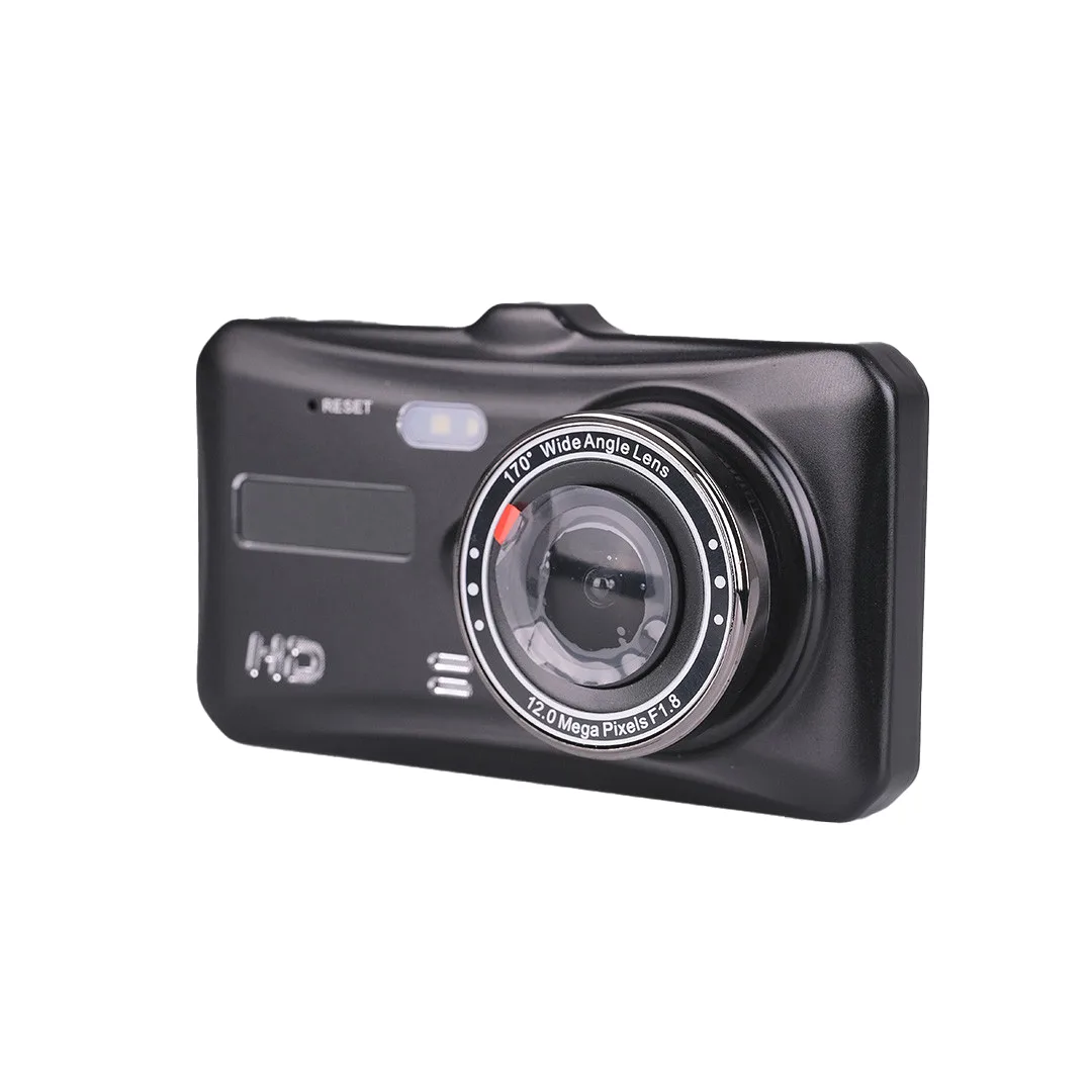 Відеореєстратор двокамерний HD 1280P пластик 4" чорний 170° кут огляду