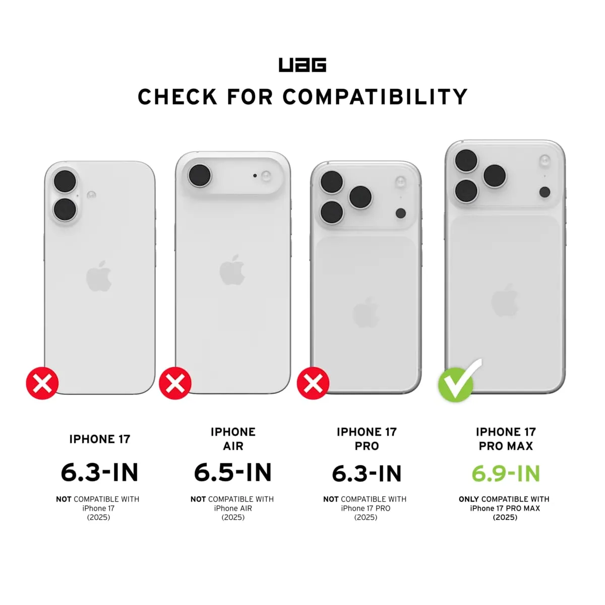 Захисне скло UAG для iPhone 17 Pro Max, Clear