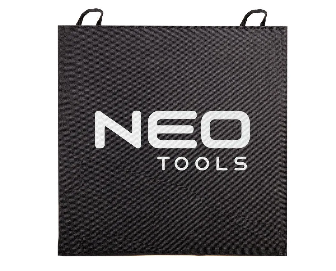 Портативний зарядний пристрій сонячна панель Neo Tools, 120Вт, регулятор напруги, USB-C та 2xUSB, 1316x762x15мм, IP64, кабель 5м, затискачі "крокодил" 30см, сумка, 3.5кг