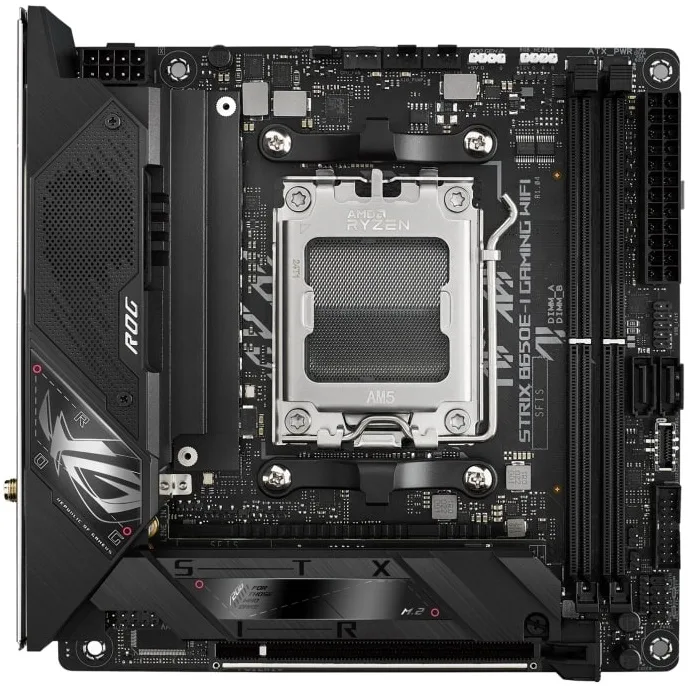 Материнcька плата ASUS ROG STRIX B650E-I GAMING WIFI sAM5 B650 2xDDR5 M.2 HDMI Wi-Fi BT mITX
