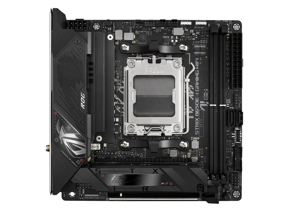 Материнcька плата ASUS ROG STRIX B650E-I GAMING WIFI sAM5 B650 2xDDR5 M.2 HDMI Wi-Fi BT mITX