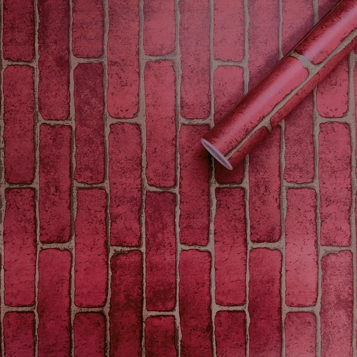 Самоклеюча плівка червона цегла 0,45х10 м паперова
