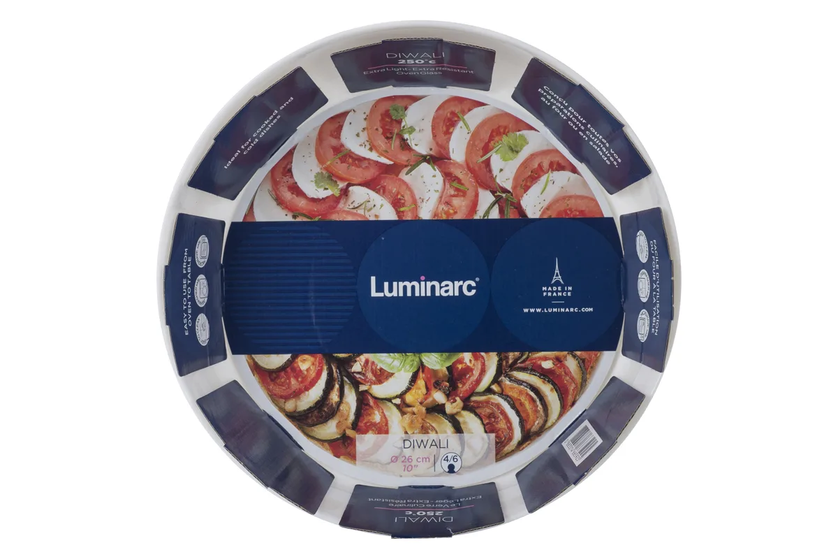 Форма для запекания Luminarc жаростойкое опаловое стекло 26 см белая