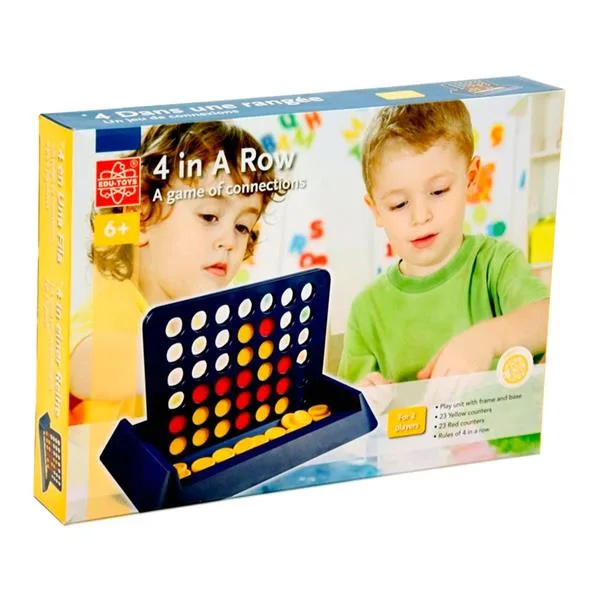 Настільна гра Edu-Toys Чотири в ряд пластикове ігрове поле 36х26 см різнокольорове