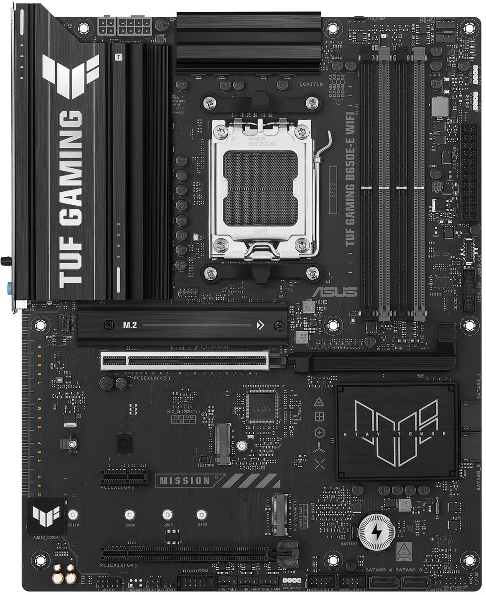 Материнcька плата ASUS TUF GAMING B650E-E WIFI sAM5 B650 4xDDR5 M.2 HDMI DP Wi-Fi BT ATX