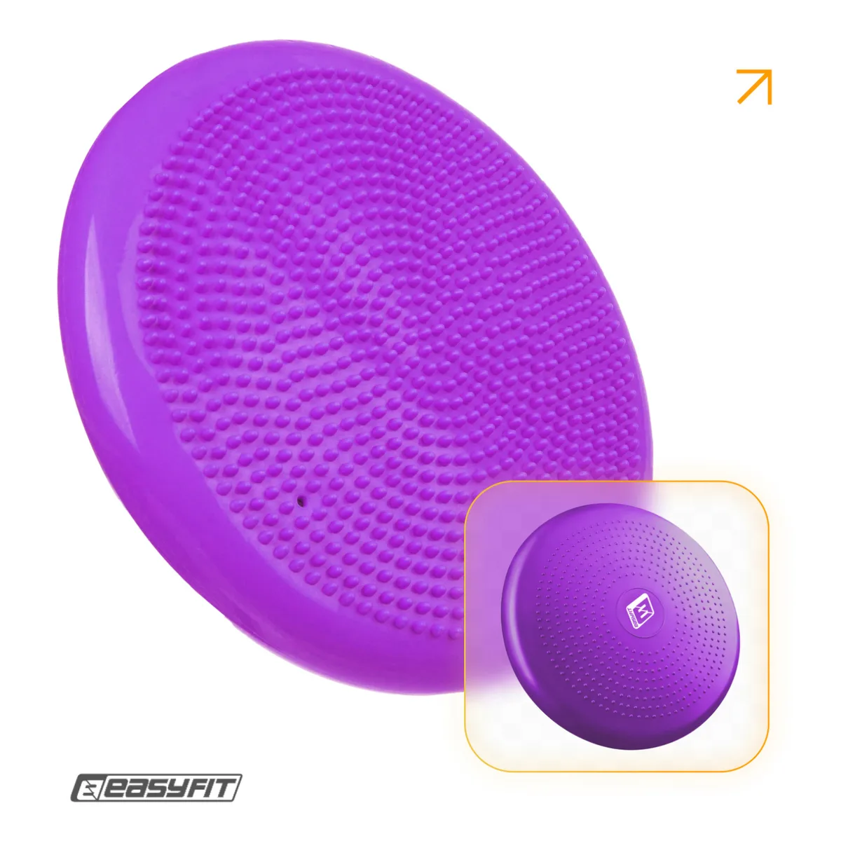 Балансувальна подушка масажна EasyFit гума 33 см фіолетова