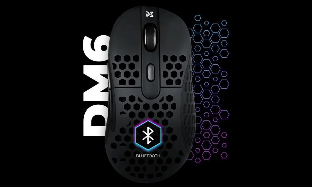 Миша ігрова Dream Machines DM6 HOLEY Trio Wireless Black