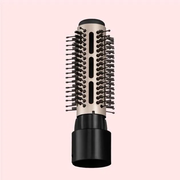 Фен-щетка Remington Coconut Smooth, 1000Вт, 2 режима, ионизация, холодный обдув, 2 насадки, черный с розовым