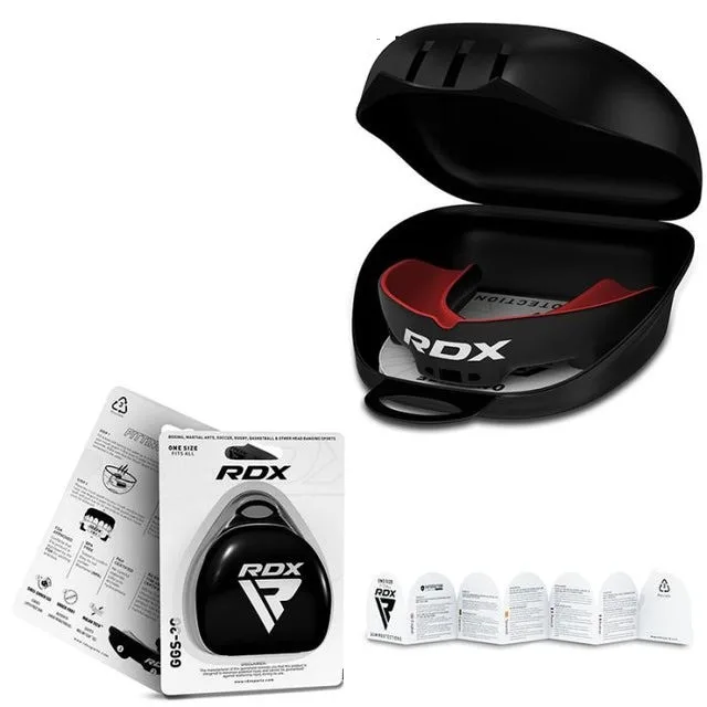 Капа RDX Inc термопластик дитяча до 11 років чорна червона