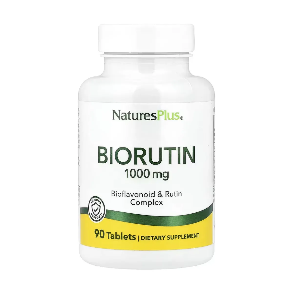 Biorutin Nature's Plus Вегетаріанські таблетки 1000 мг 90 шт Без глютену
