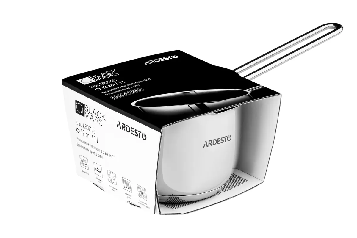 Ківш ARDESTO Black Mars 1 л нержавіюча сталь