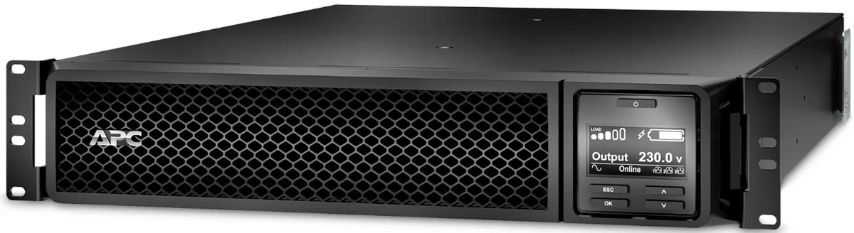 Джерело безперебійного живлення APC 2200VA 1980W RM 2U LCD USB 8xC13 2xC19