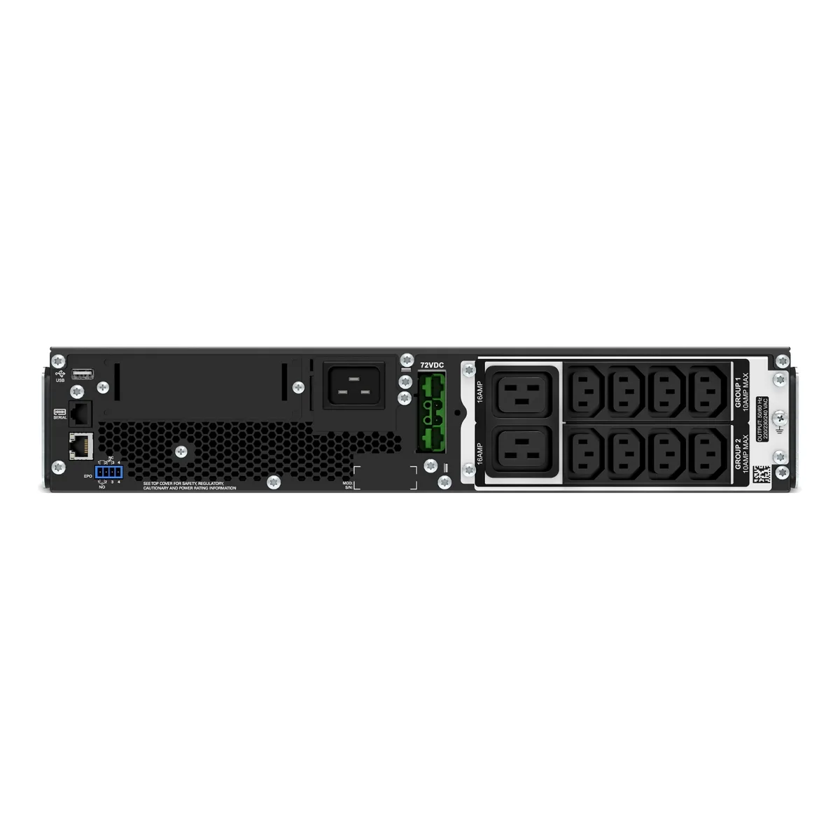 Джерело безперебійного живлення APC 2200VA 1980W RM 2U LCD USB 8xC13 2xC19