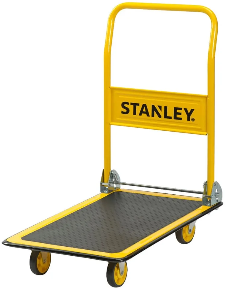 Вантажний візок Stanley з платформою 73,5x47 см, антиковзне покриття, вантажопідйомність до 150 кг, вага 7,7 кг.