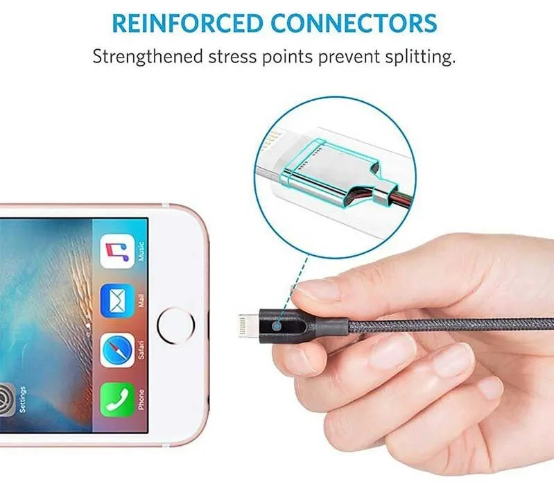 Кабель Anker Lightning USB Type-A 1,8 м Чорний