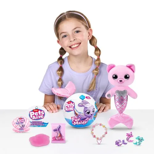 Интерактивный игровой набор Pets Alive Furmaids Котенок Пурл для детей.