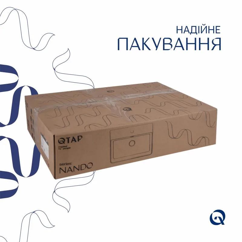 Раковина підвісна Qtap Nando 610х420 мм керамічна біла з отвором для змішувача