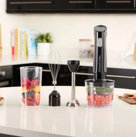 Занурювальний блендер Russell Hobbs 500 Вт 2 швидкості нержавіюча сталь 41 см чорний