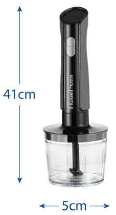 Занурювальний блендер Russell Hobbs 500 Вт 2 швидкості нержавіюча сталь 41 см чорний