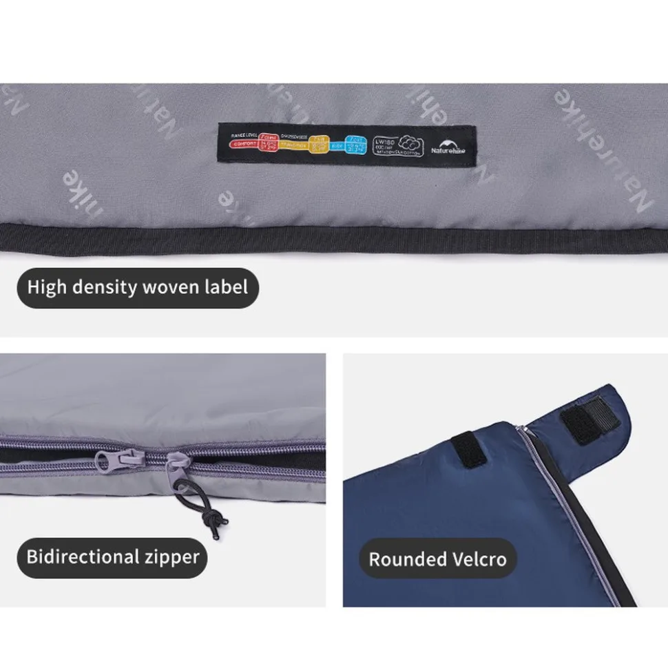 Спальный мешок Naturehike полиэстер 205х85 см XL синий