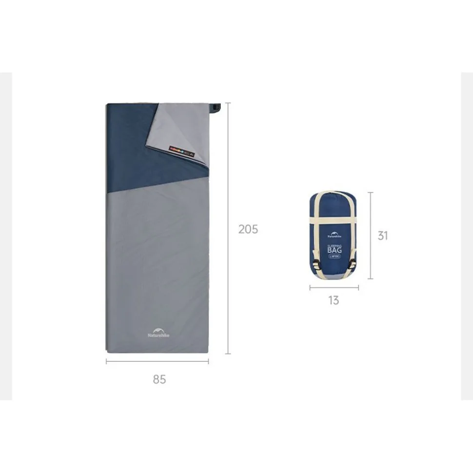 Спальный мешок Naturehike полиэстер 205х85 см XL синий